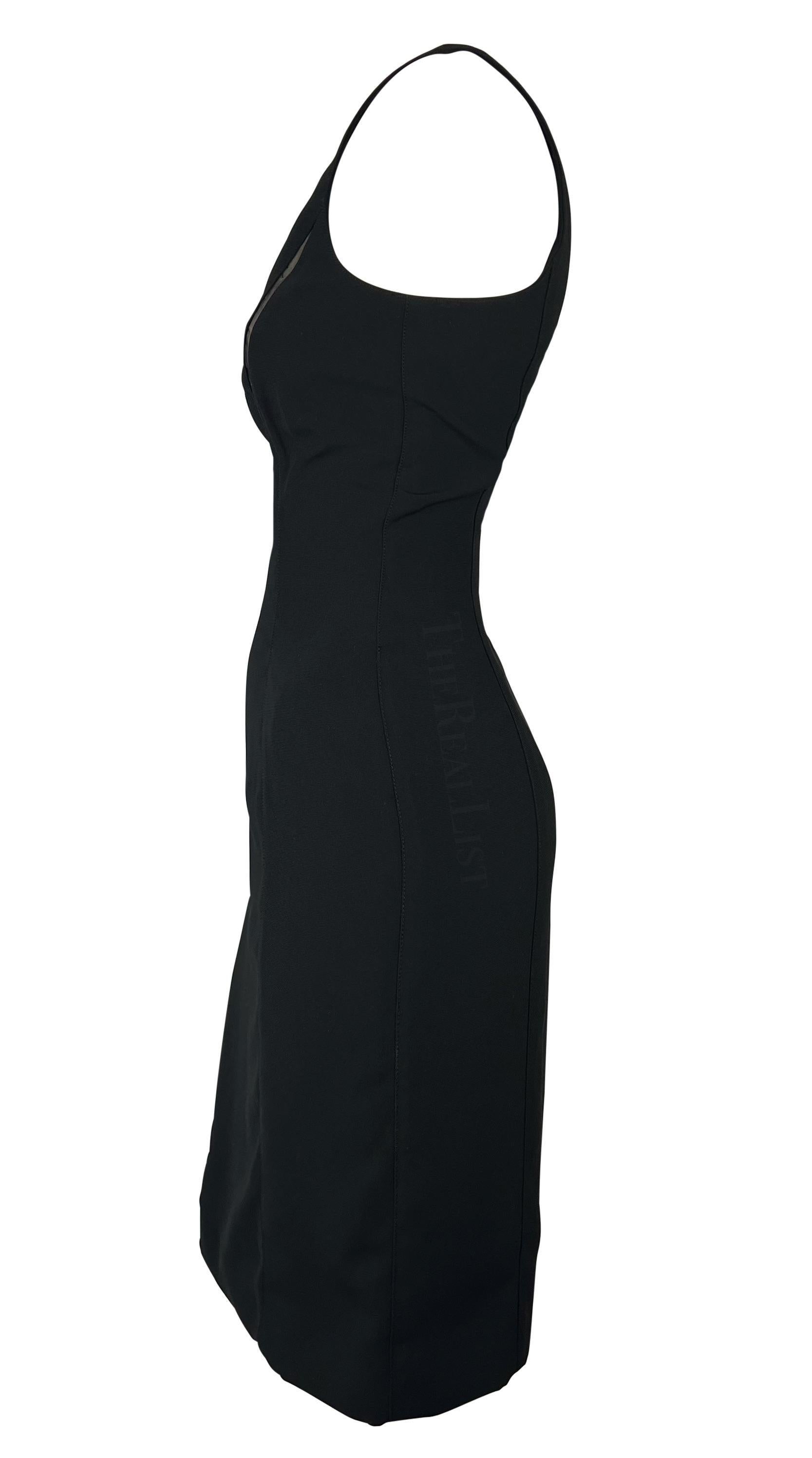 1999 Thierry Mugler Kleines schwarzes Kleid mit Netzmuster im Zustand „Hervorragend“ im Angebot in West Hollywood, CA