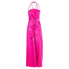 S/S 1999 Vivienne Westwood Red Label Hot Pink Silk Gown with Front Ties