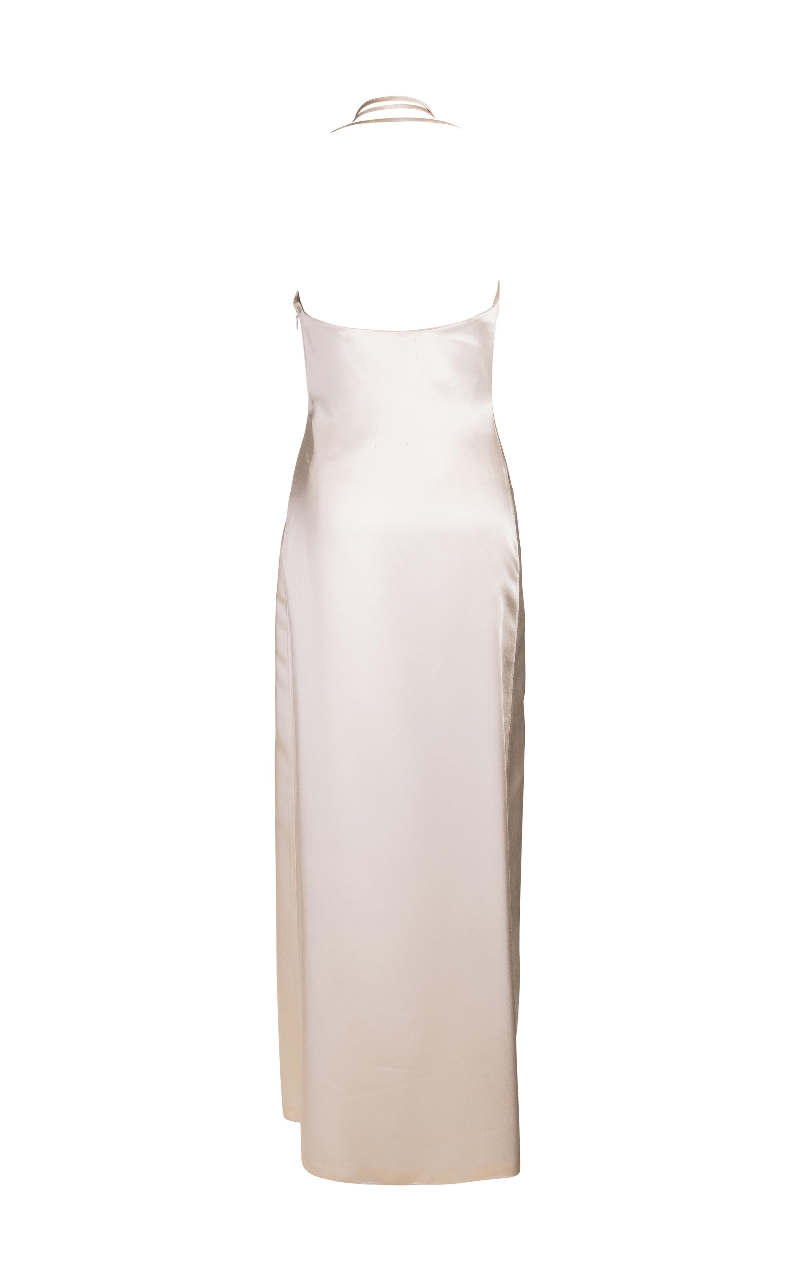 S/S 1999 Vivienne Westwood Red Label White Silk Gown with Front Ties 4