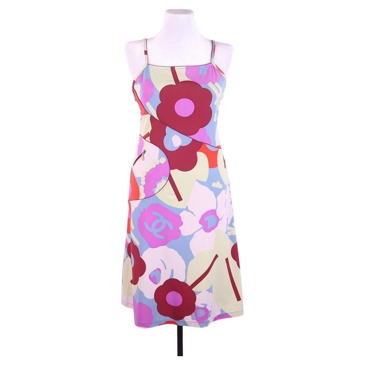 S/S 2000 Chanel Floral Print 'CC' Dress