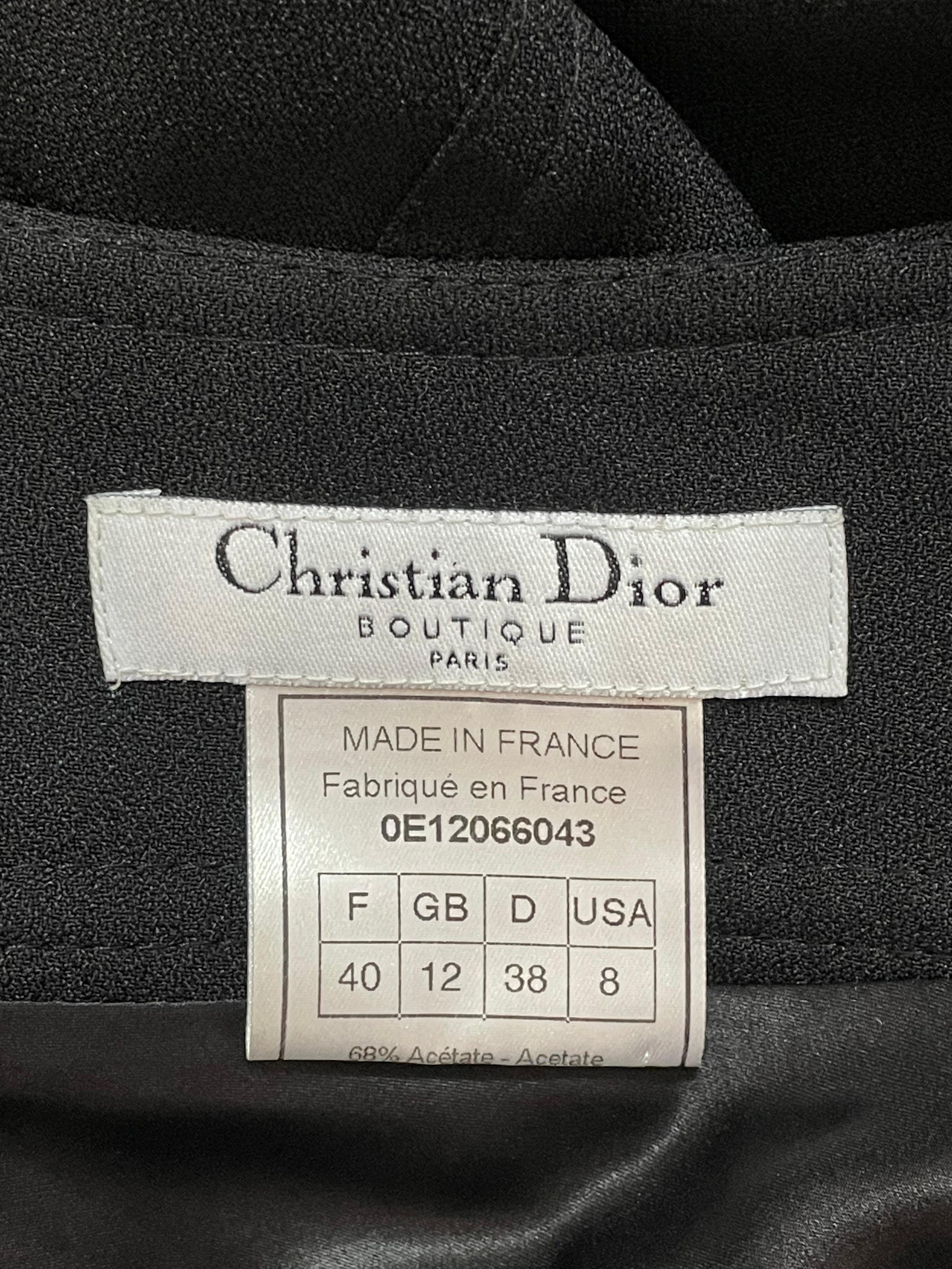 S/S 2000 Christian Dior by John Galliano Black Plunging Gold Logo ...