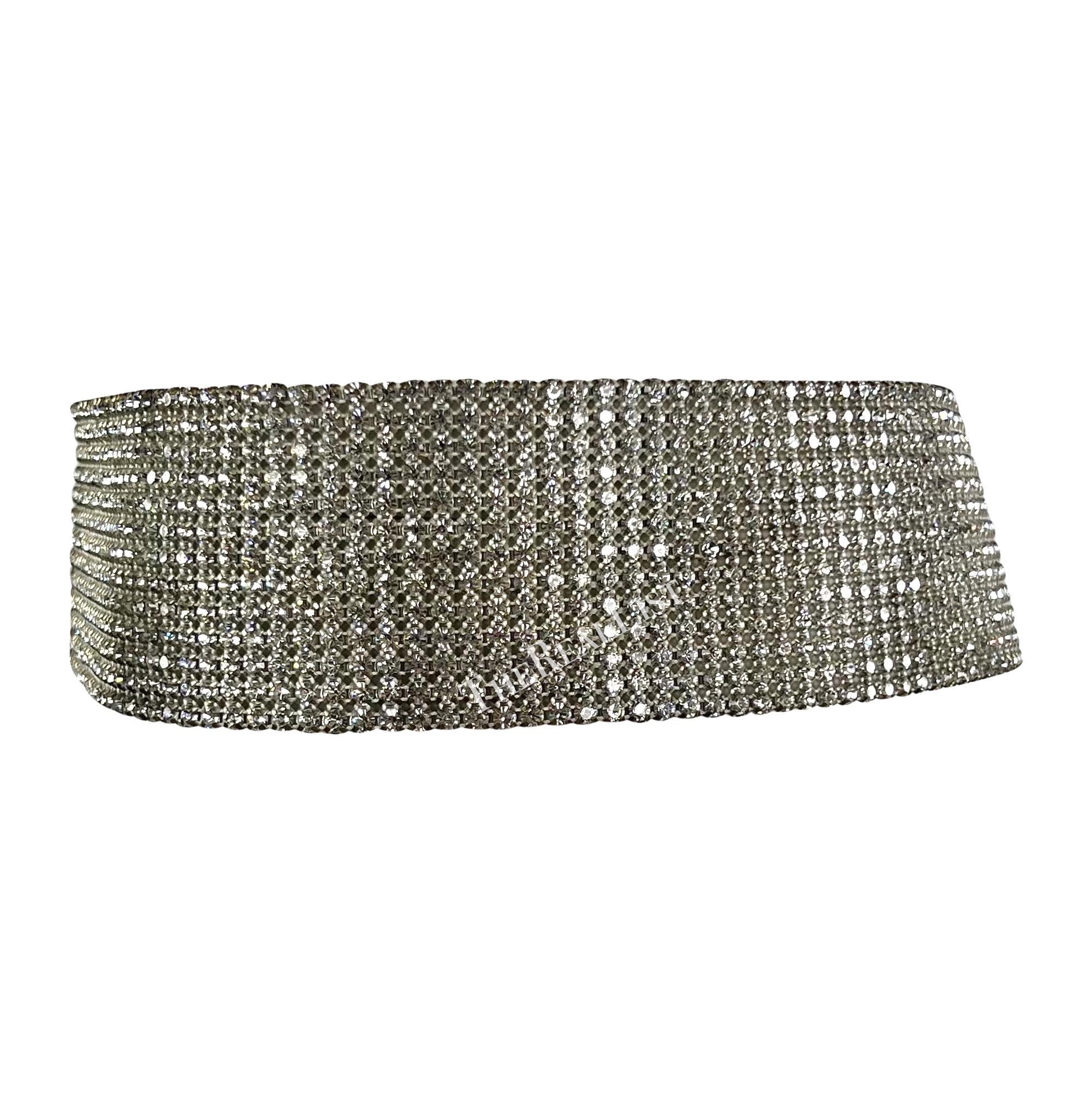 S/S 2000 Dolce & Gabbana Rhinestone Clear Rhinestone Belt 6