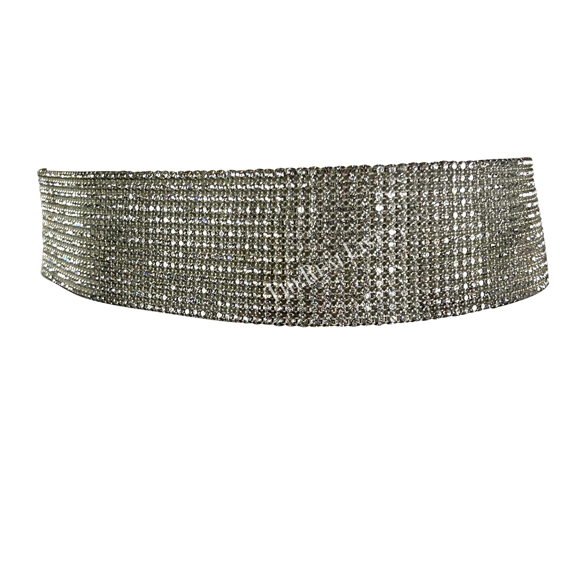 Women's S/S 2000 Dolce & Gabbana Rhinestone Clear Rhinestone Belt