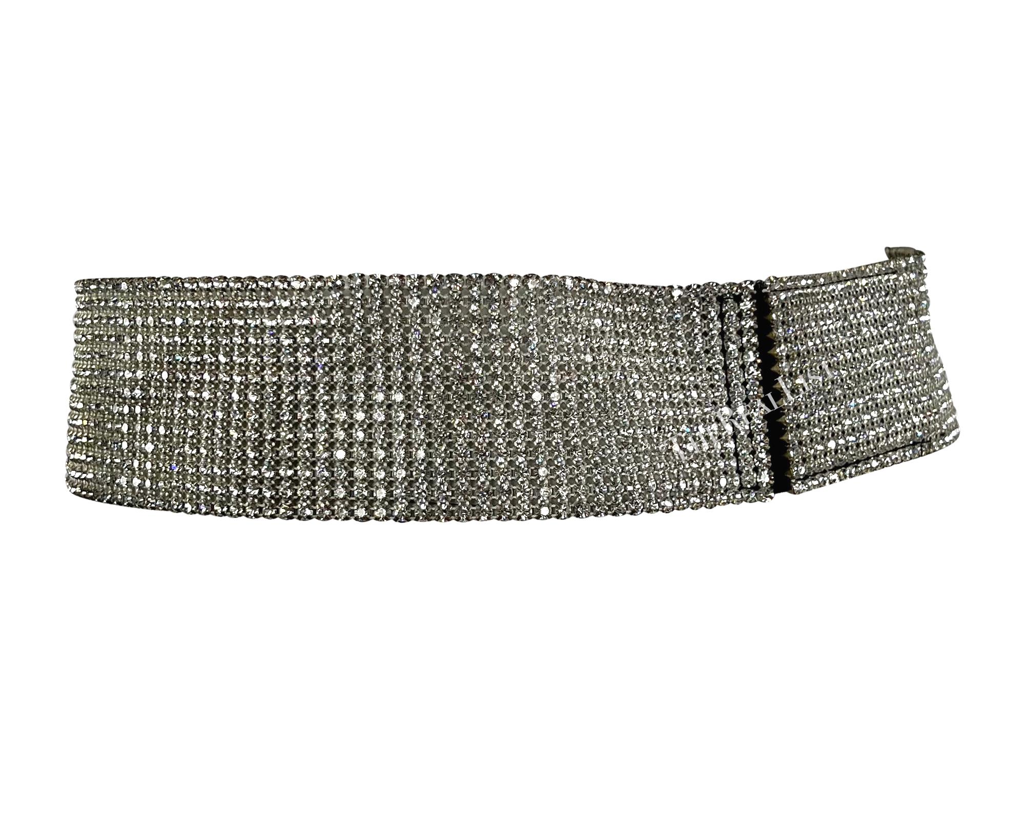 S/S 2000 Dolce & Gabbana Rhinestone Clear Rhinestone Belt 2