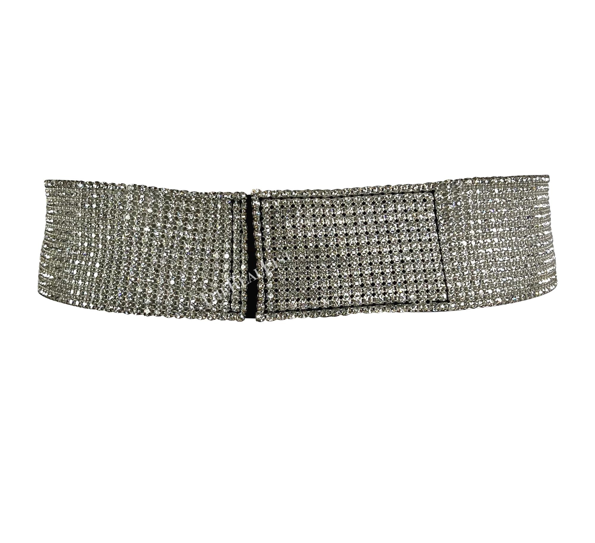 S/S 2000 Dolce & Gabbana Rhinestone Clear Rhinestone Belt 4