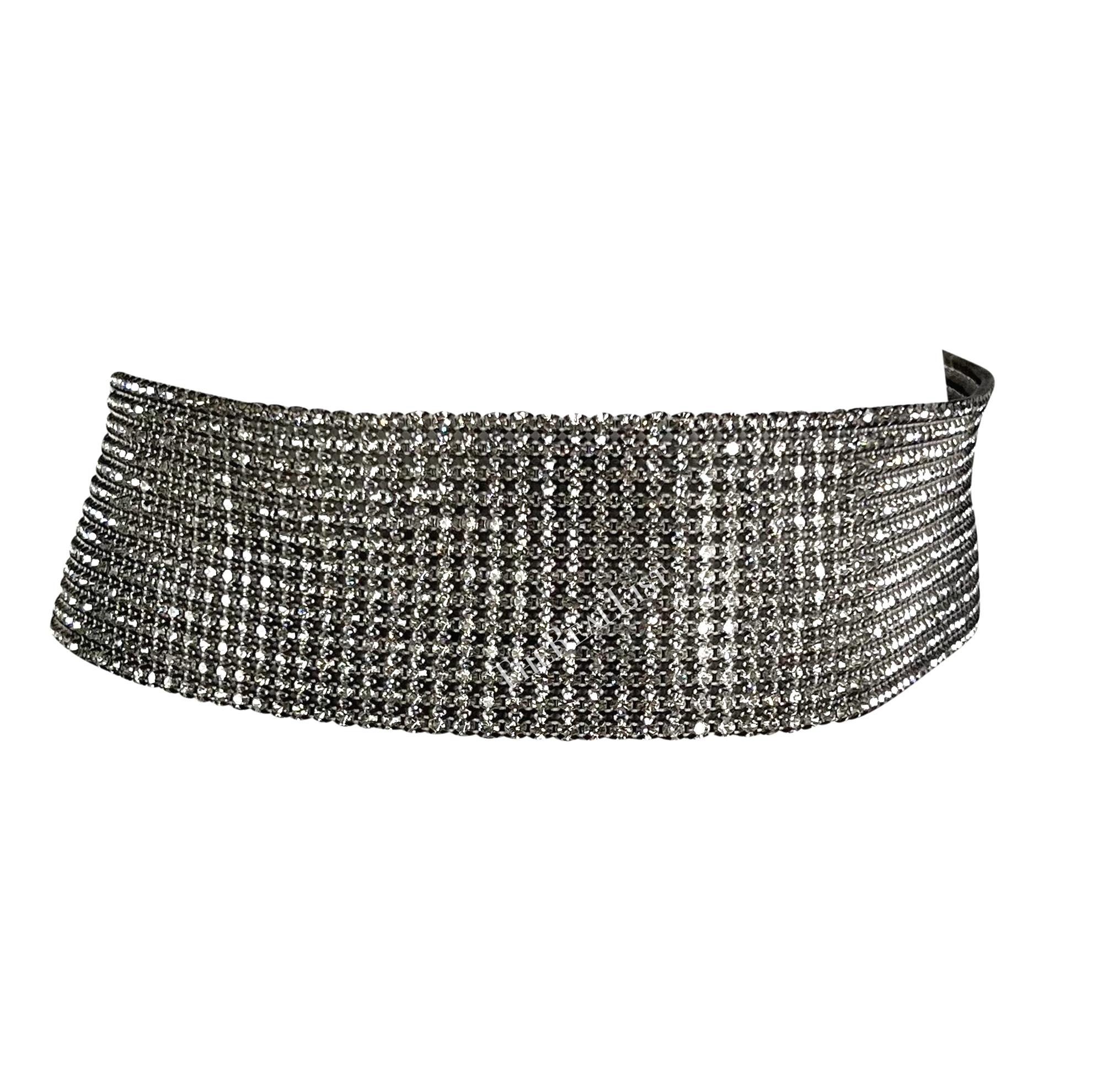 S/S 2000 Dolce & Gabbana Runway Swarovski Crystal Rhinestone Belt For Sale 6