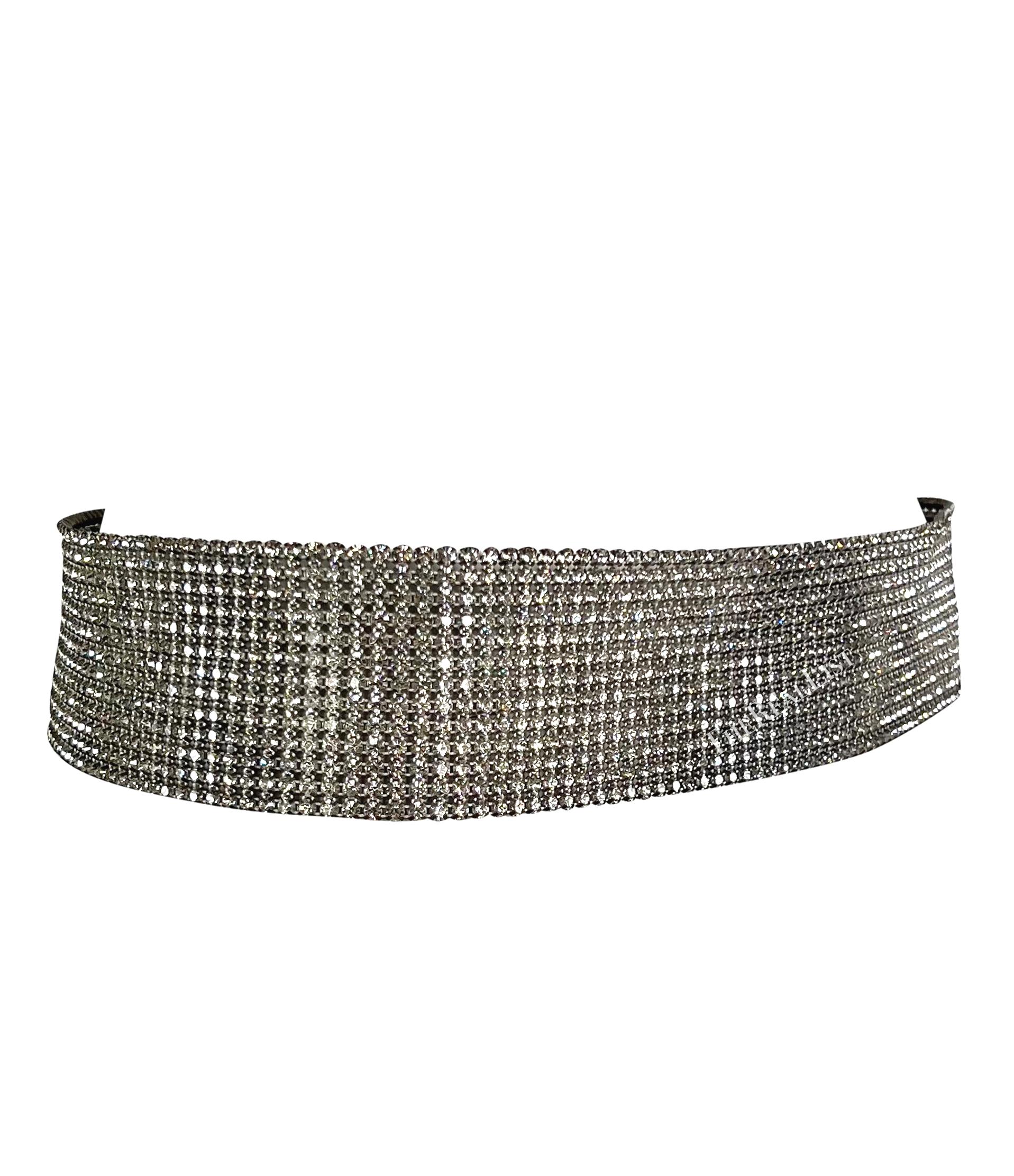 S/S 2000 Dolce & Gabbana Runway Swarovski Crystal Rhinestone Belt For Sale 7