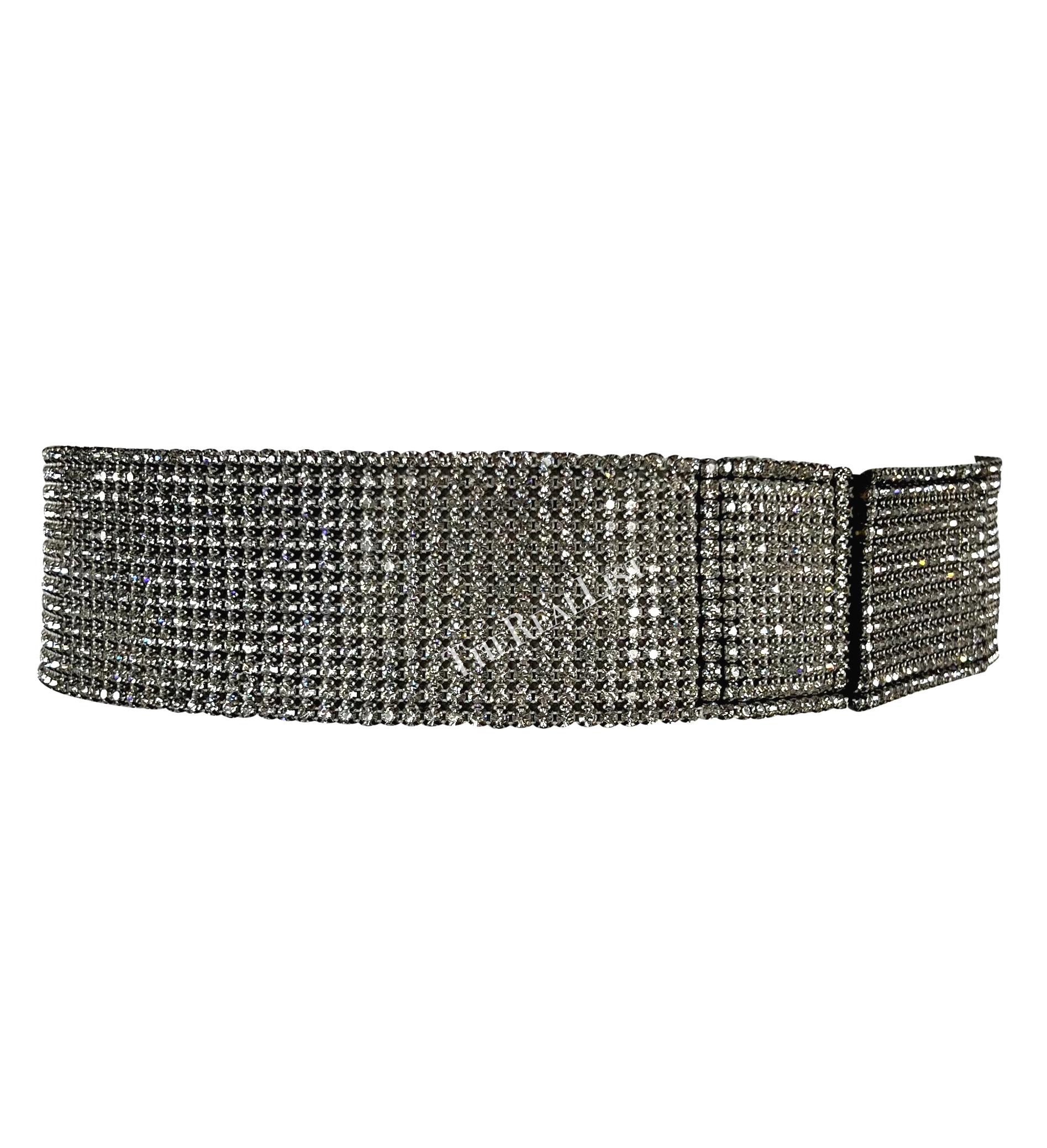 S/S 2000 Dolce & Gabbana Runway Swarovski Crystal Rhinestone Belt For Sale 2