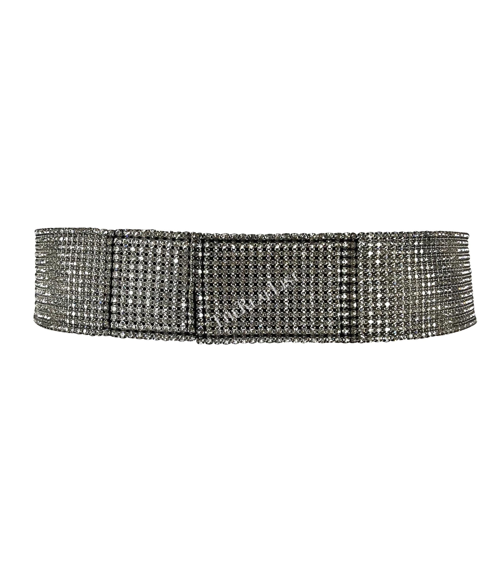 S/S 2000 Dolce & Gabbana Runway Swarovski Crystal Rhinestone Belt For Sale 4