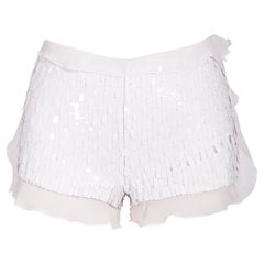 S/S 2000 Fendi by Karl Lagerfeld (Attribué) White Embellished Hot Pants