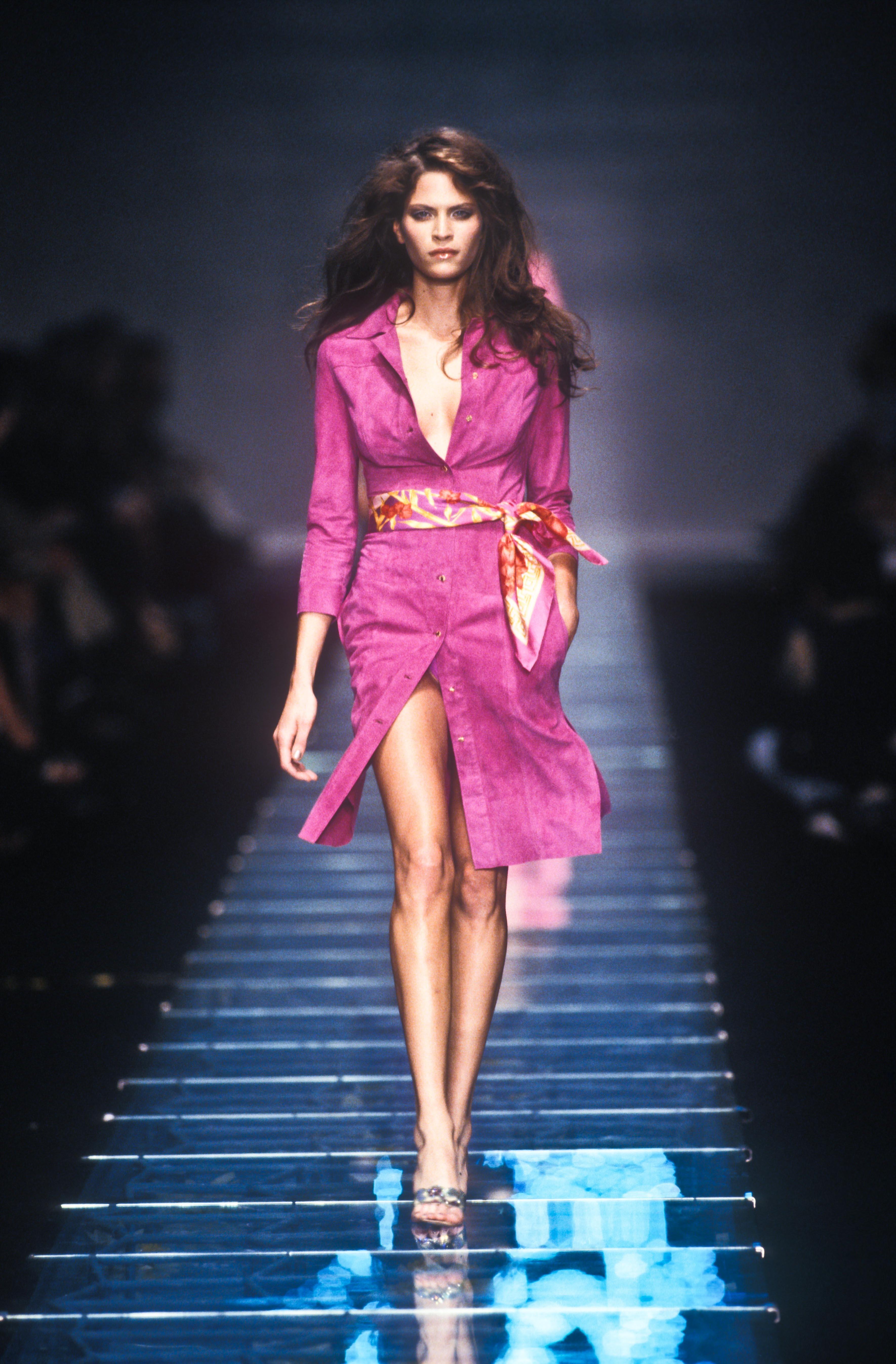 purple suede dress