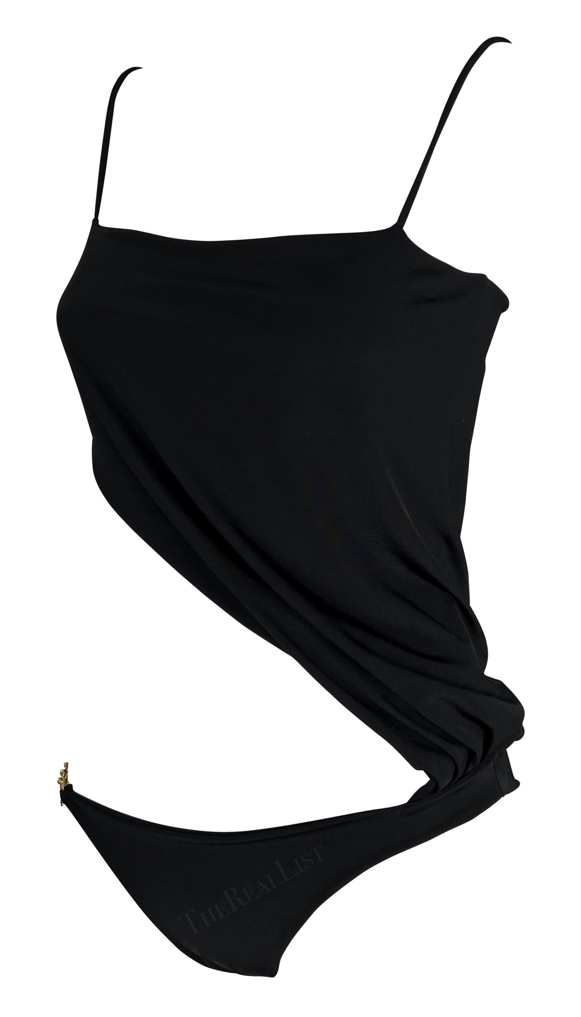 S/S 2000 Gianni Versace by Donatella Runway Ad Charm Logo One-Piece Swimsuit For Sale 4
