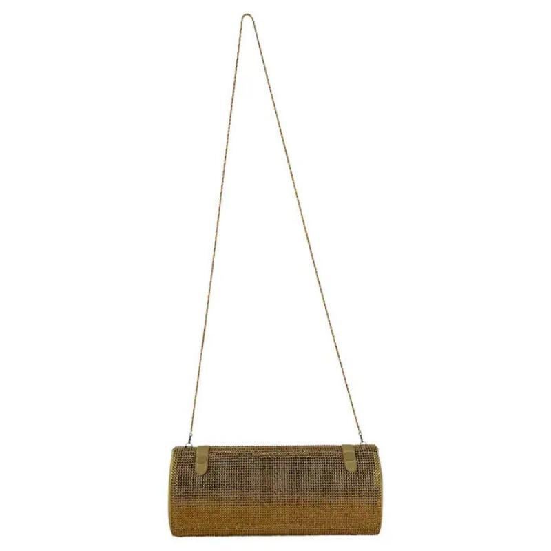 S/S 2000 Gianni Versace by Donatella Versace Pasarela Bolso convertible dorado con pedrería