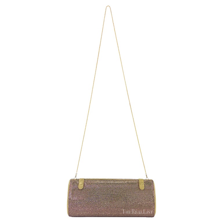 Dolce & Gabbana - Star Metal Chain Clutch Purse Bag Gold Purple