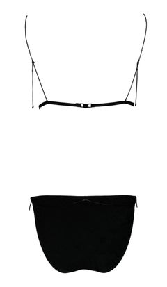 S/S 2000 Gucci by Tom Ford Black Silver Chain Bikini