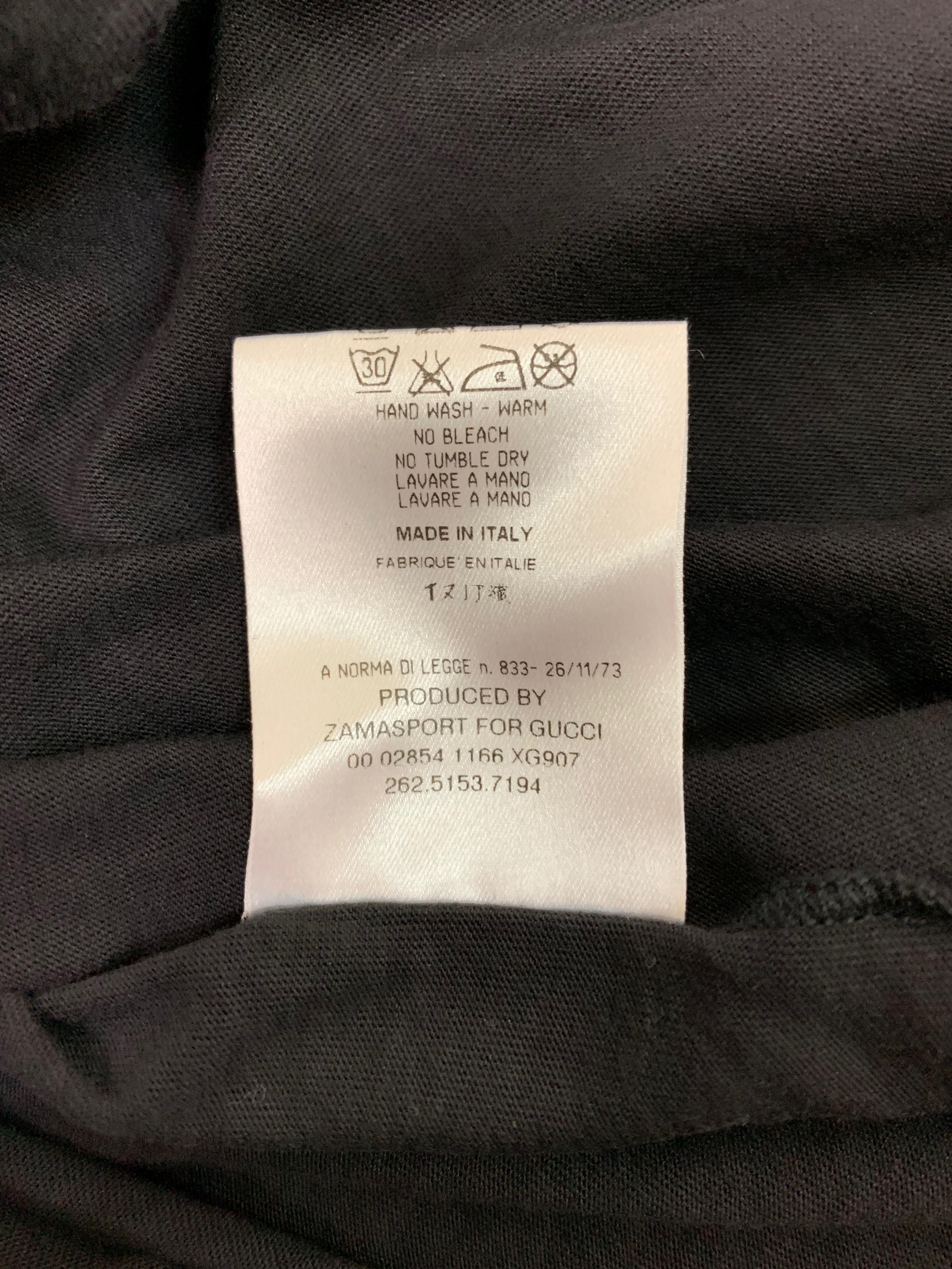 S/S 2000 Gucci by Tom Ford Black V-Neck T-Shirt M 1