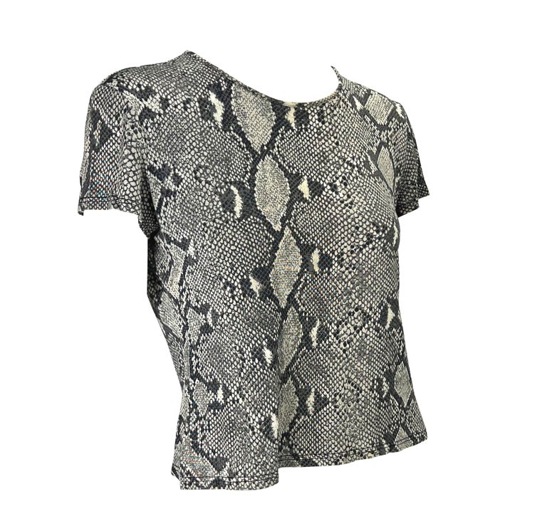 Short Sleeve Rag And Bone Snake Print Tee S/S 2000 Gucci By