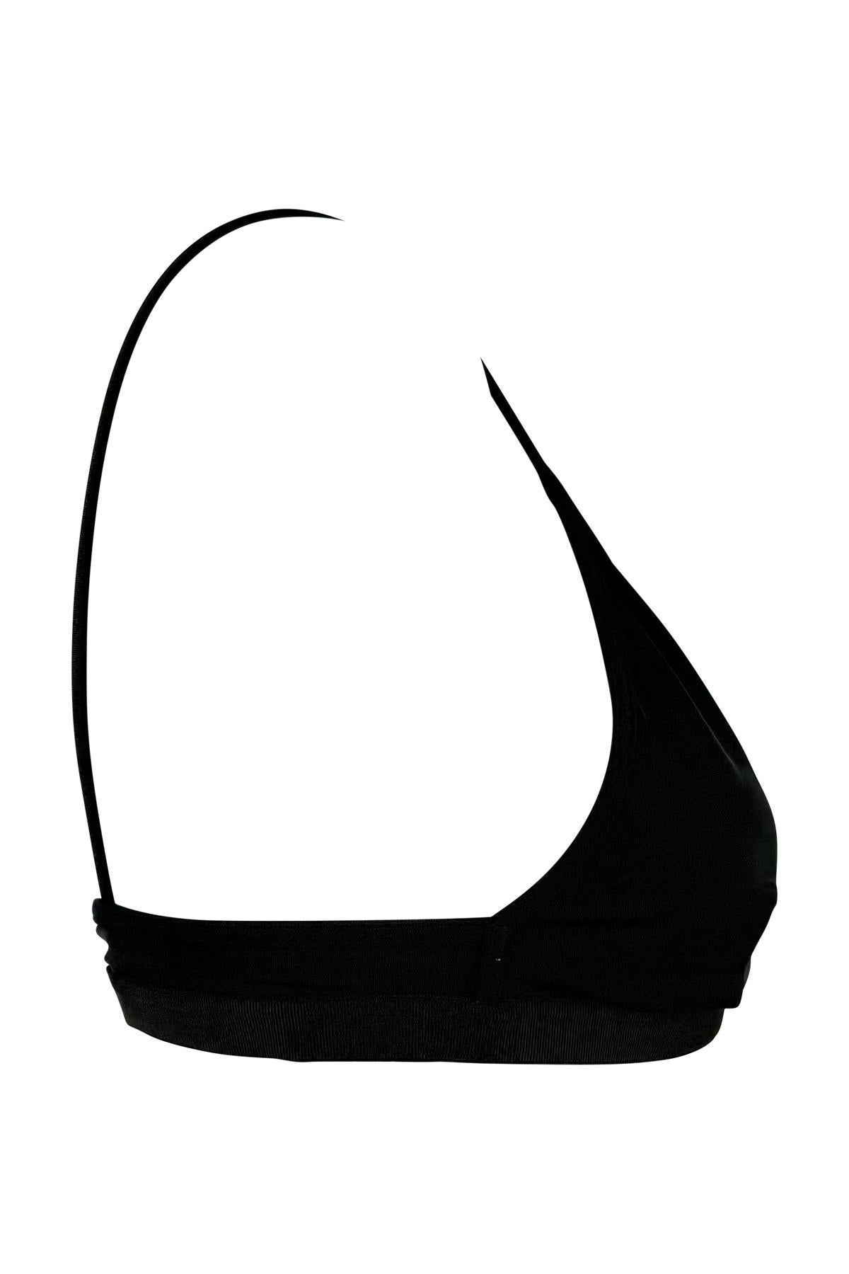 Women's S/S 2000 Gucci by Tom Ford Dark Navy Black Adjustable Buckle Bikini Swim Top For Sale