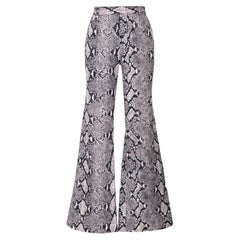 S/S 2000 Gucci by Tom Ford Gray Snakeskin Flare Trousers