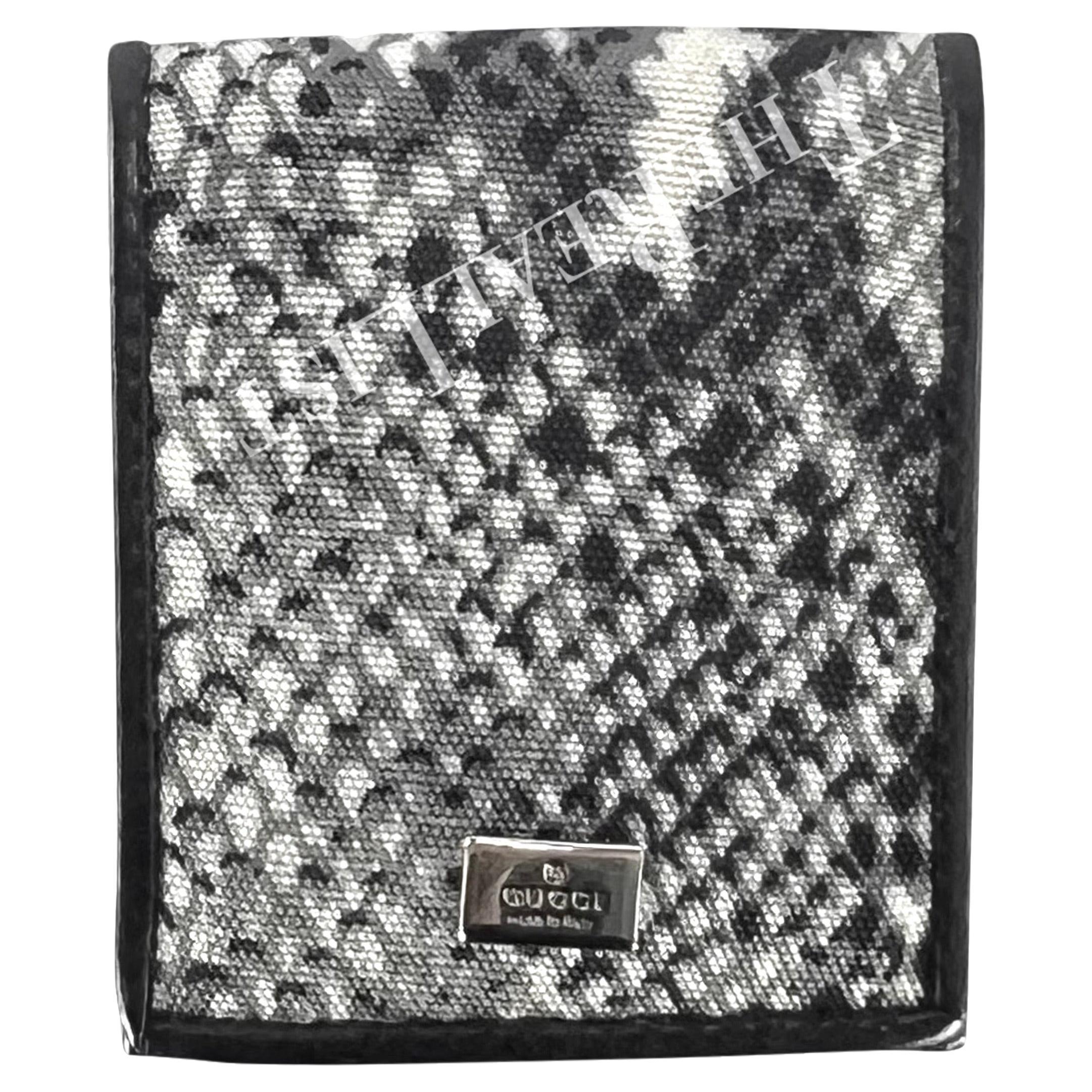 S/S 2000 Gucci by Tom Ford Grey Snake Print Condom Holder For Sale