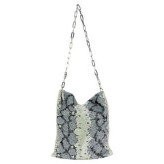 P/E 2000 Gucci by Tom Ford Borsa a tracolla piatta con perline e motivo a serpente grigio