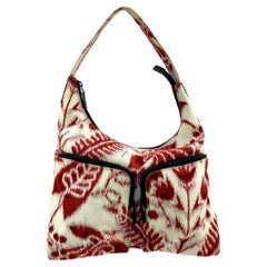 S/S 2000 Gucci by Tom Ford 'Havana' Print Red and White Hobo