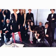 S/S 2000 Gucci by Tom Ford Heavily Beaded Striped Pants Black White Grey Runway