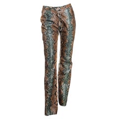 S/S 2000 Gucci by Tom Ford Pantalones acampanados de pitón