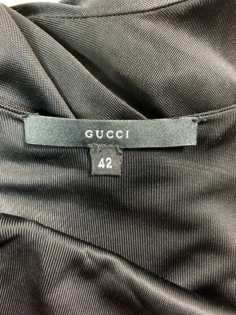 S/S 2000 Gucci Tom Ford Black One Arm Plunging Side and Back Slinky ...