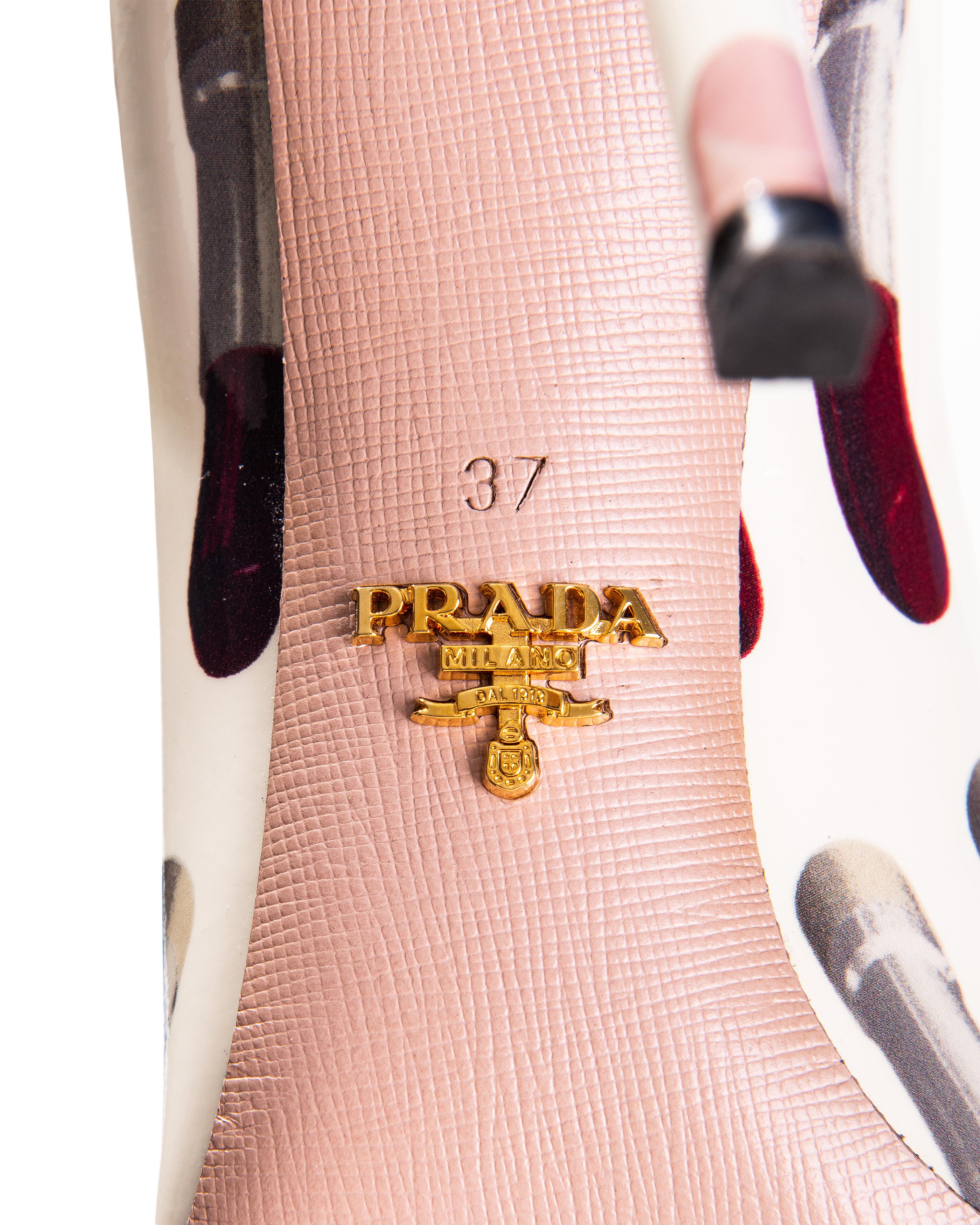 Women's S/S 2000 Prada by Miuccia Prada Lipstick Heels