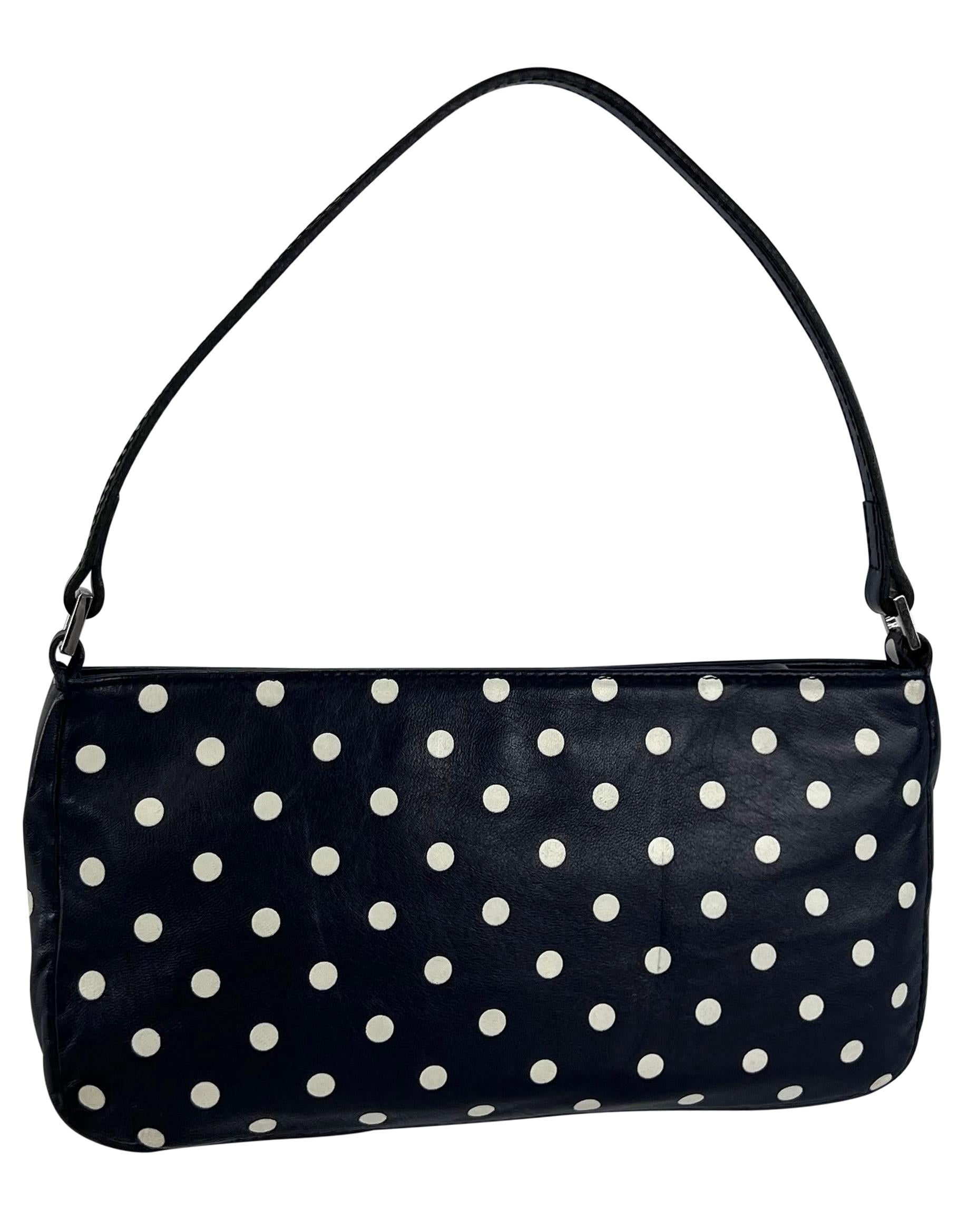 S/S 2000 Ralph Lauren Ad Navy White Polka Dot Mini Borsa a spalla in pelle 2
