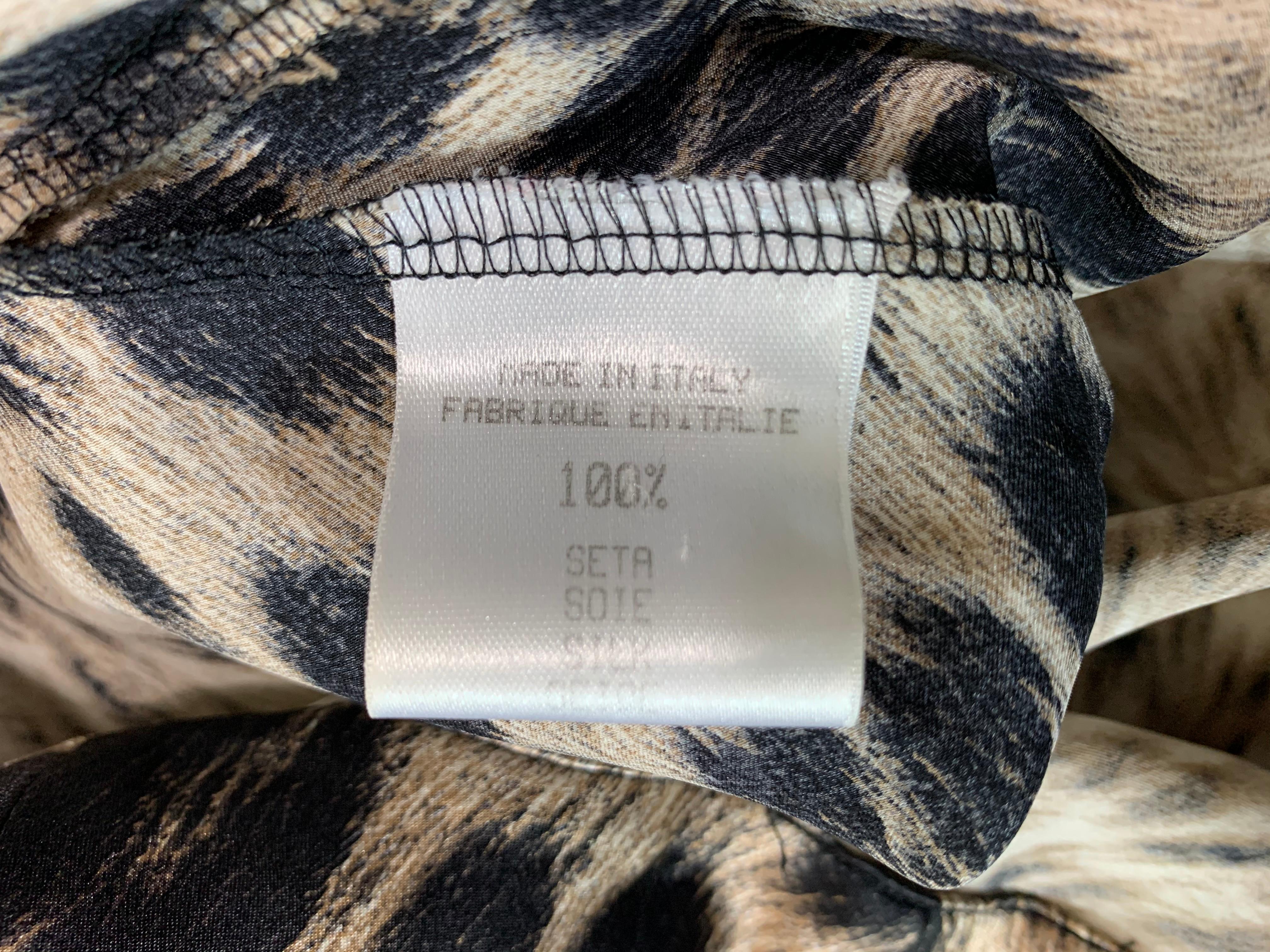 F/W 2000 Roberto Cavalli Laufsteg Leoparden-Seiden-Halterkleid 1