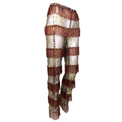 S/S 2000 Vintage Dolce & Gabbana Runway Beaded fringe Lace Pants