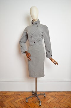 S/S 2000 Vivienne Westwood Red Label Pinstripe Jacket & Pencil Skirt Co ord Set