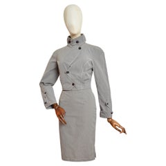 S/S 2000 Vivienne Westwood Red Label Pinstripe Jacket & Pencil Skirt Co ord Set