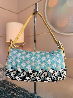 S/S 2001 Beaded Baguette with Turquoise Logo Clasp