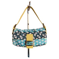 S/S 2001 Beaded Baguette with Turquoise Logo Clasp