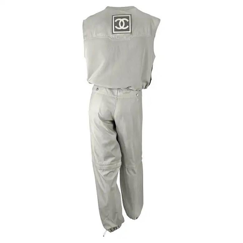 S/S 2001 Chanel by Karl Lagerfeld Identificación Crop Top Cargo Pant Set en venta