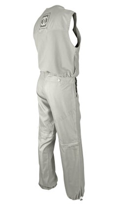 S/S 2001 Chanel by Karl Lagerfeld Identification Crop Top Cargo Pant Set