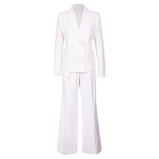 S/S 2001 Double-Breasted White Suit Set