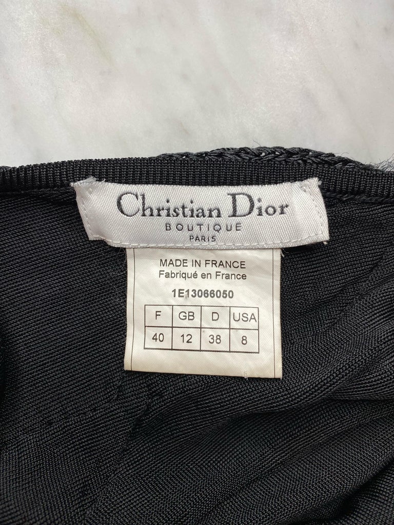 S/S 2001 Christian Dior by John Galliano Black Knit Crochet Dress For ...