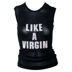 S/S 2001 Dolce and Gabbana Sheer and Rhinestone "Like a Virgin" MET Gala Top