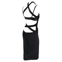 S/S 2001 Dolce & Gabbana Black Bodycon Strap Backless Runway Dress