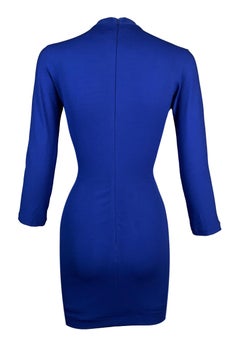 S/S 2001 Dolce & Gabbana Royal Blue Cut-Out Bodycon Mini Dress