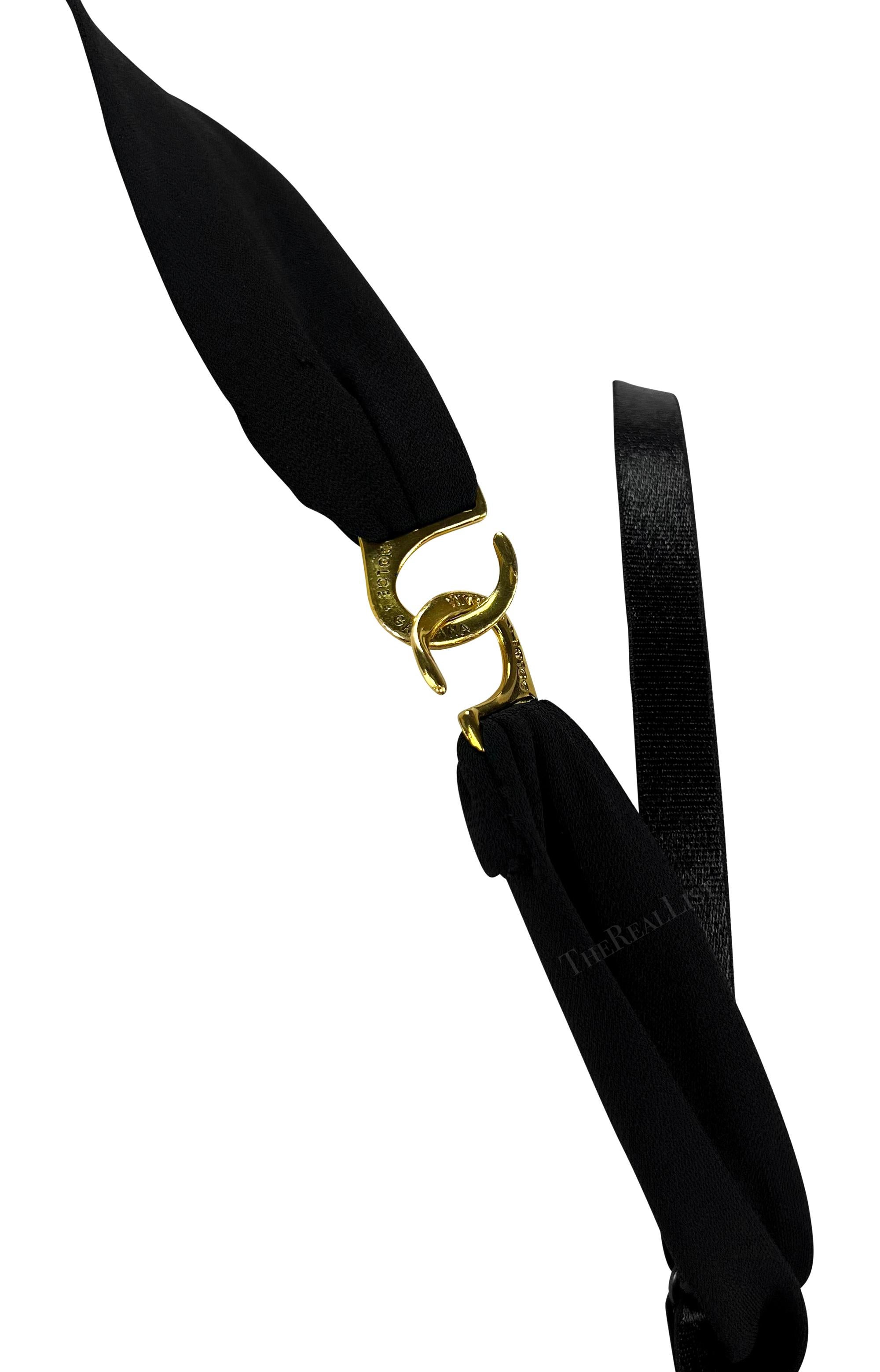 S/S 2001 Dolce & Gabbana Runway Black Bodycon Hook Halter Bralette Dress In Excellent Condition For Sale In West Hollywood, CA