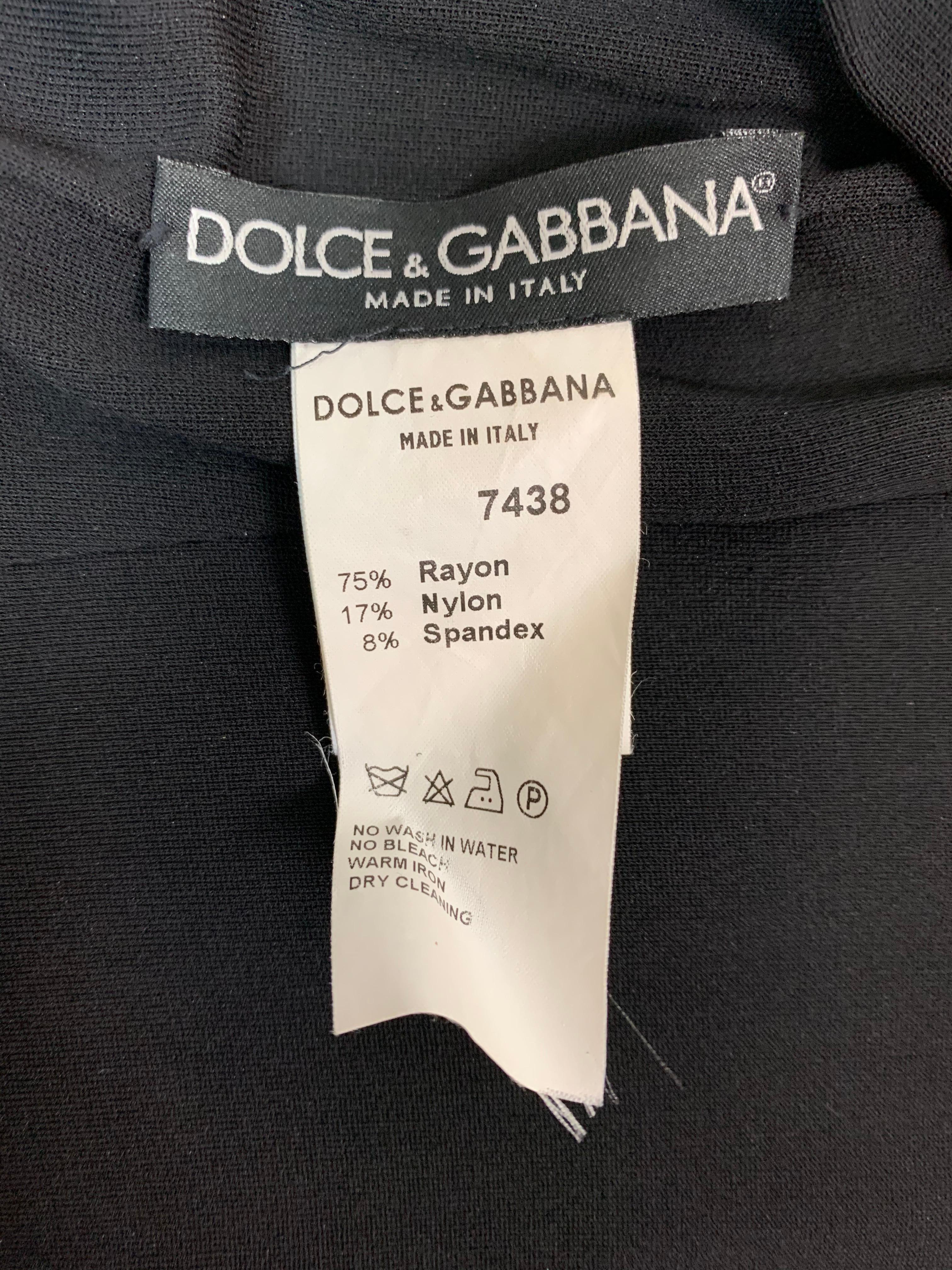 S/S 2001 Dolce & Gabbana Runway Black Neck Tie Convertible Black Dress 40 In Good Condition In Yukon, OK