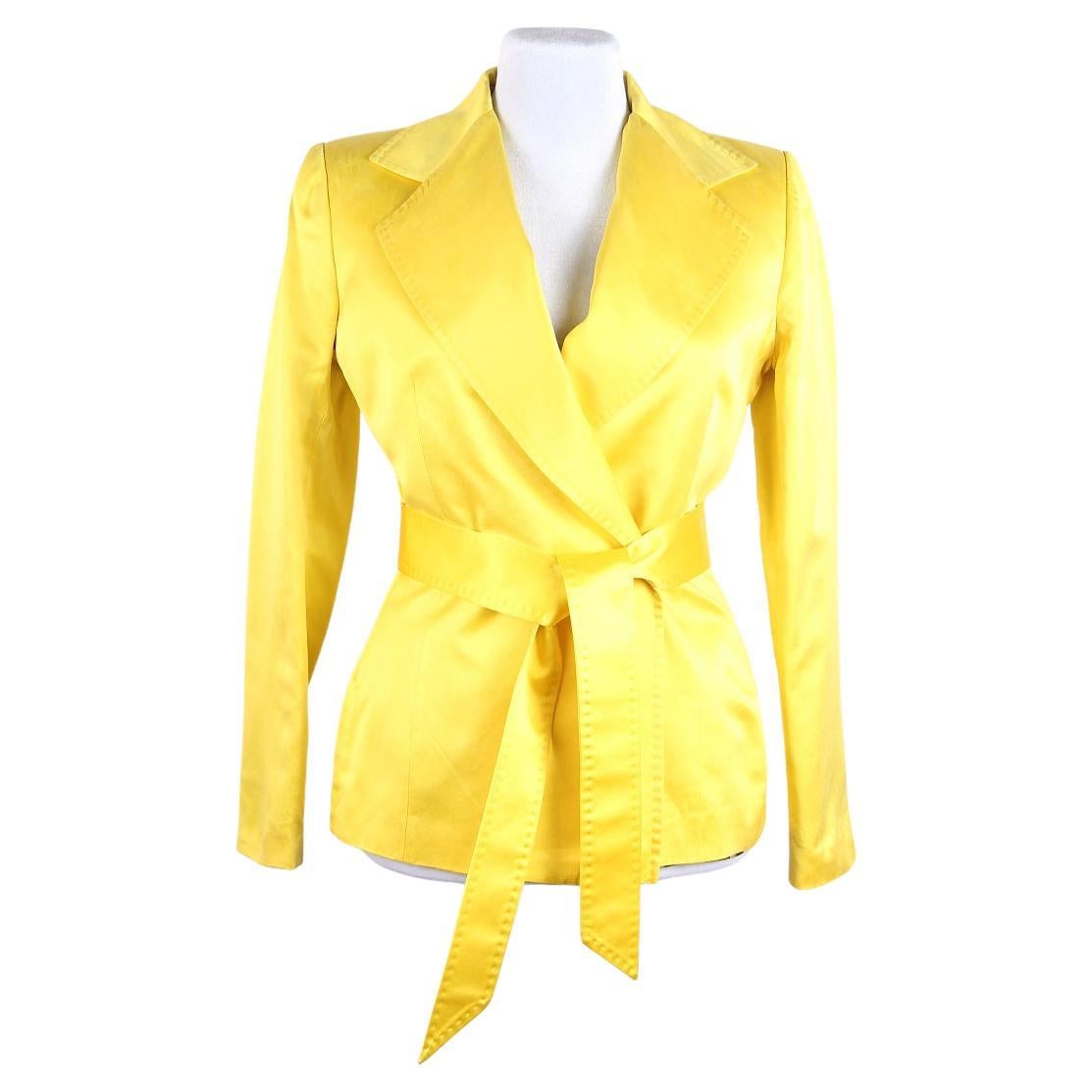 S/S 2001 Dolce 
Gabbana Runway Veste blazer en satin de soie