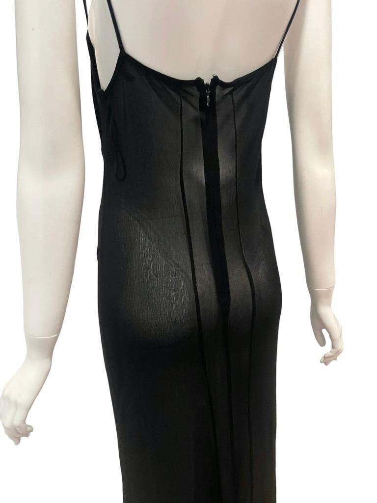S/S 2001 GAULTIER SHEER SLIP BLK 20S STYLE 
Condition: Excellent
Made in Italy
Bust 32