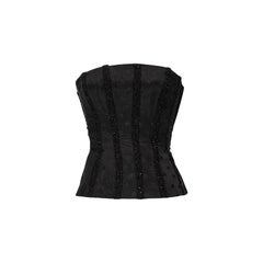 S/S 2001 Gianni Versace Black Satin Corset