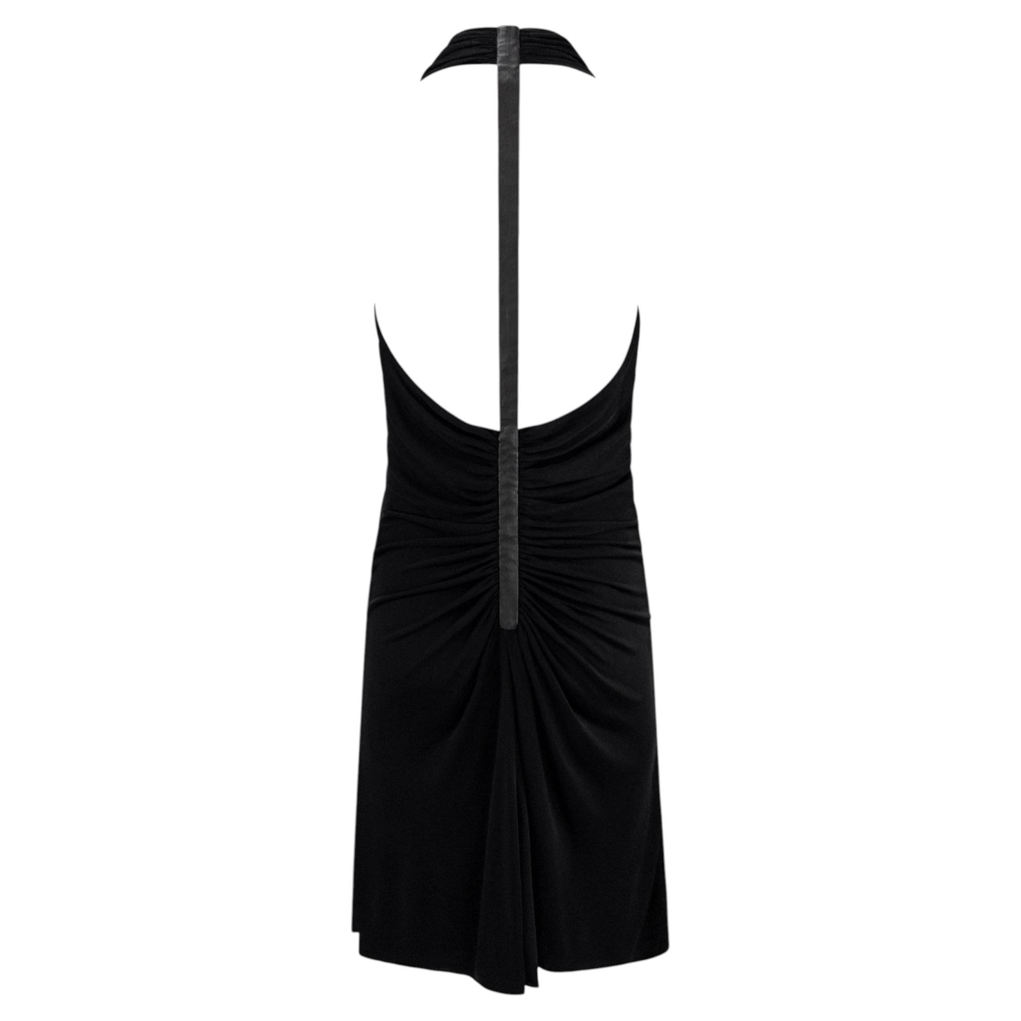 S/S 2001 Gianni Versace by Donatella Runway Backless Leather Strap Dress IT40 For Sale